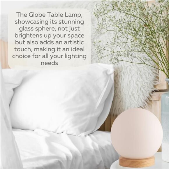 Bedside Lamp with 6W 550 Lumen 2700K LED Bulb – Nightstand Lamp - Picture 3 of 6